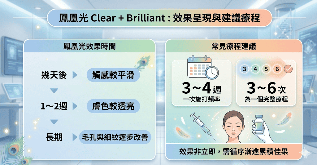 鳳凰光屬於循序漸進的膚質改善療程