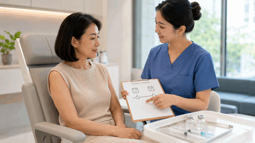 新一代非活性基因重組蛋白帶狀皰疹疫苗，常見完整接種為 2 劑。